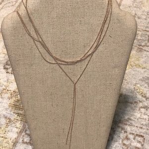 Rose Gold Lariat necklace